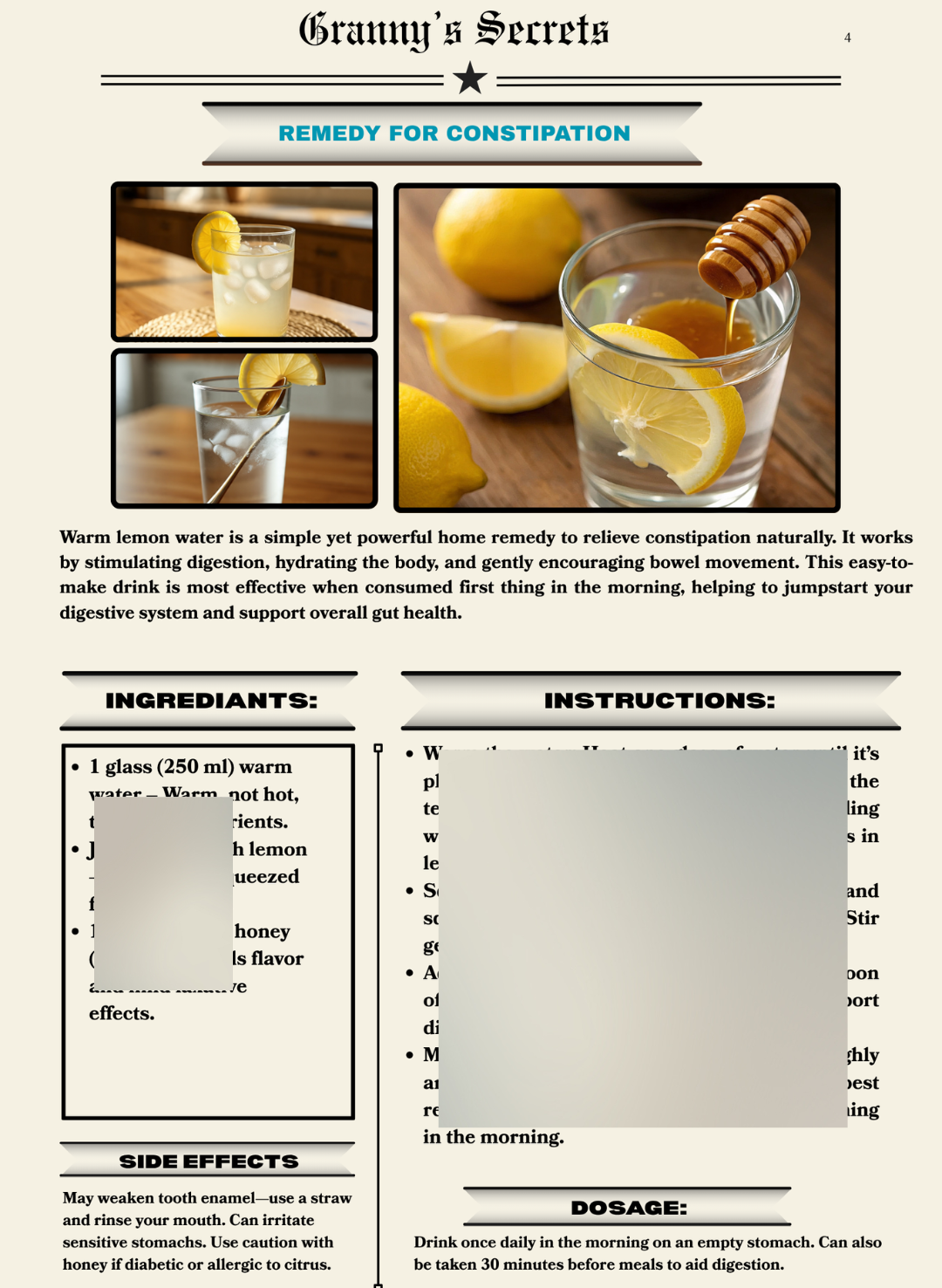 Granny’s Secret: 100 Natural Remedies | EBOOK