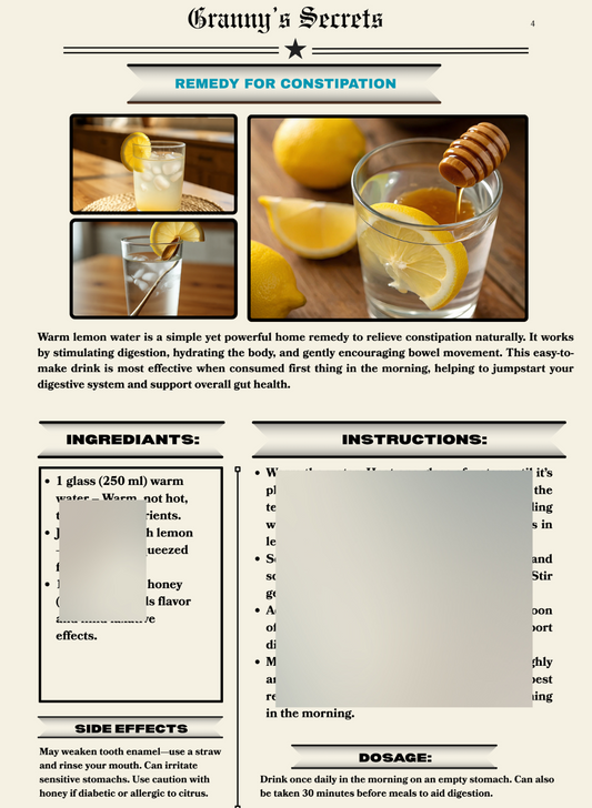 Granny’s Secret: 100 Natural Remedies | EBOOK